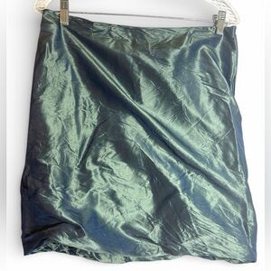 Pauw Amsterdam womans silk natural skirt green bubble 2 us medium puff